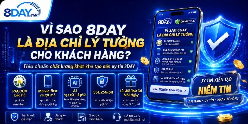 Tiêu chuẩn chất lượng khắt khe tạo nên uy tín 8DAY